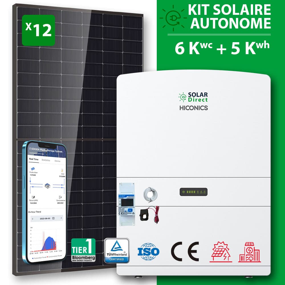 Kit Solaire Hiconics 6 Kwc (Hors pose) | Solardirect