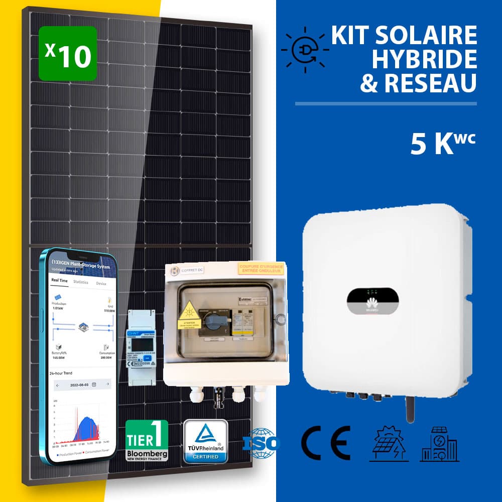 Kit Huawei 5kWc • DMEGC 500 • 5KTL-L1 •