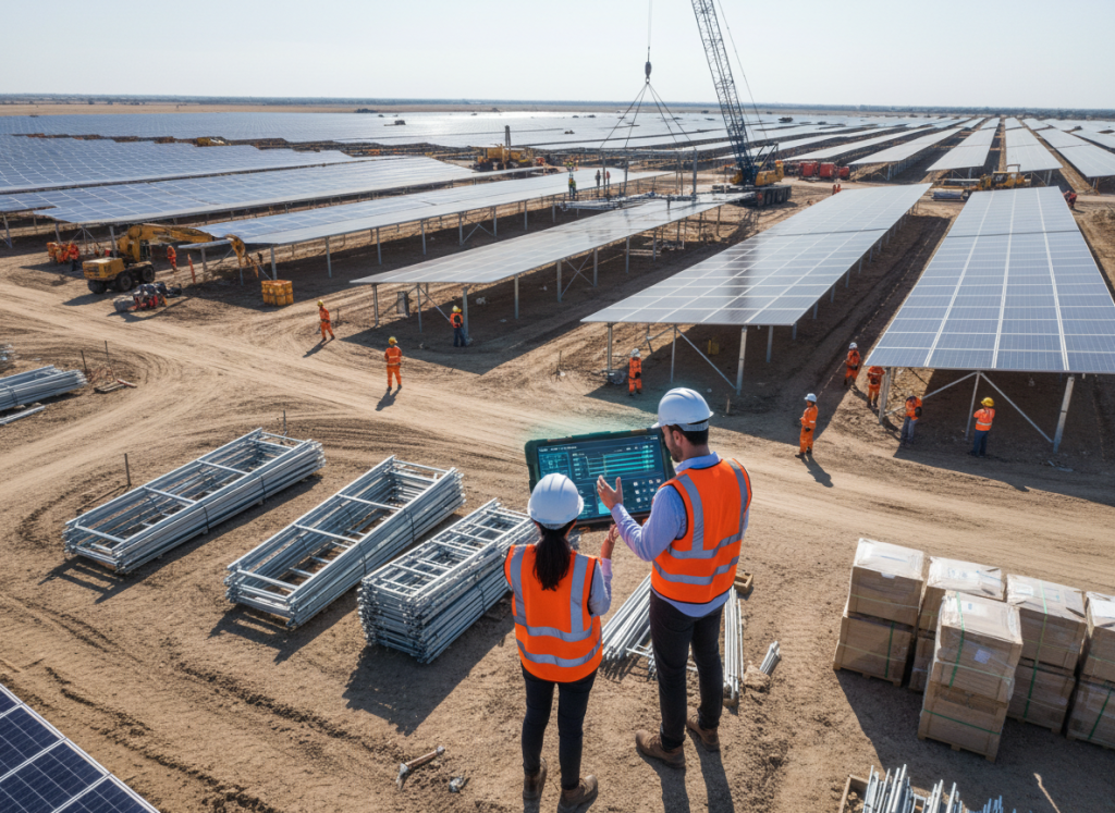 Gestion de chantiers solaires : logistique, planning et optimisation