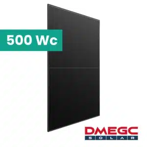 DMEGC Solar – DM500M10RT-B60HBT – 500 Wc – Biverre Bifacial Transparent – Cadre noir